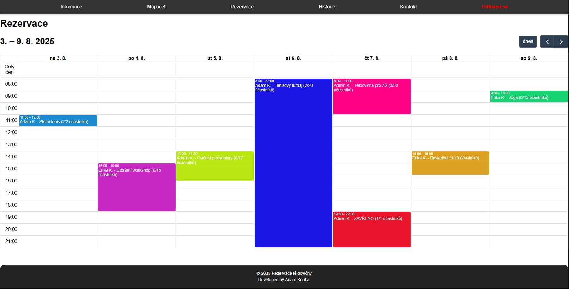 Rezervační systém